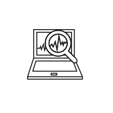 Pictogram for Tracebility (IoT) in black. SVG format.