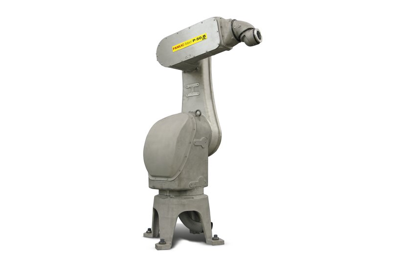 The FANUC Paint Mate/10F-18B is a paint robot used for applications including painting, dispensing, glueing and sealing.