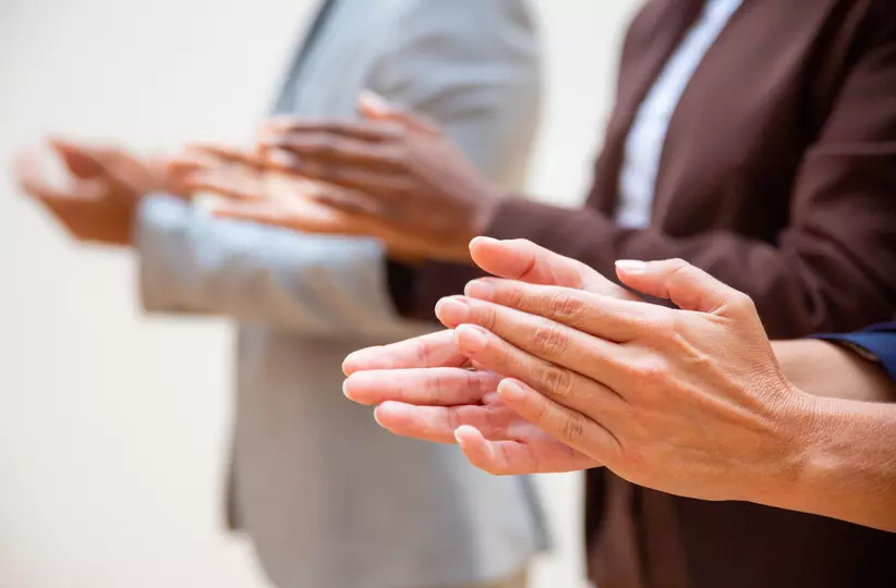 Hands of business people applauding speaker
business, corporate, applause, people, success, meeting, office, seminar, training, team, concept, person, work, woman, teamwork, conference, ovation, group, executive, African, man, professional, hand, applaud, congress, partnership, businesspeople, award, convention, quality, ethnic, clapping, win, honor, career, marketing, learning, communication, course, businessman, together, appreciate, organization, coworkers, education, congratulation, briefing, praise, adult, appreciation
Hands of business people applauding speaker. Business group appreciating seminar, training or conference. Successful seminar concept
Applause, clapping hands for won wards and successful certificates