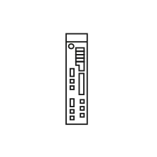 Pictogram for DSA-B (Hardware) in black. SVG format.