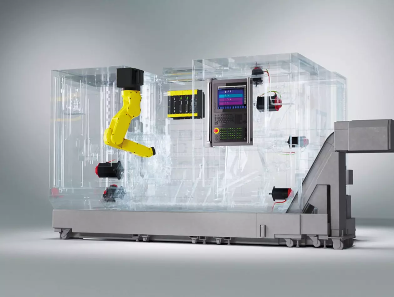 Image of CNC FS500i-A on a ghost machine (snapshot from MTB explainer video)