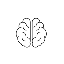 Pictogram for IoT Brain (IoT) in black. SVG format.