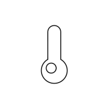 Pictogram for Ambient Temperature (Miscellaneous) in black. SVG format.