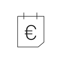 Pictogram for Fixed Price Servicing (Service) in black. SVG format.