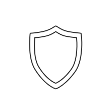 Pictogram for Safety (Robot) in black. SVG format.