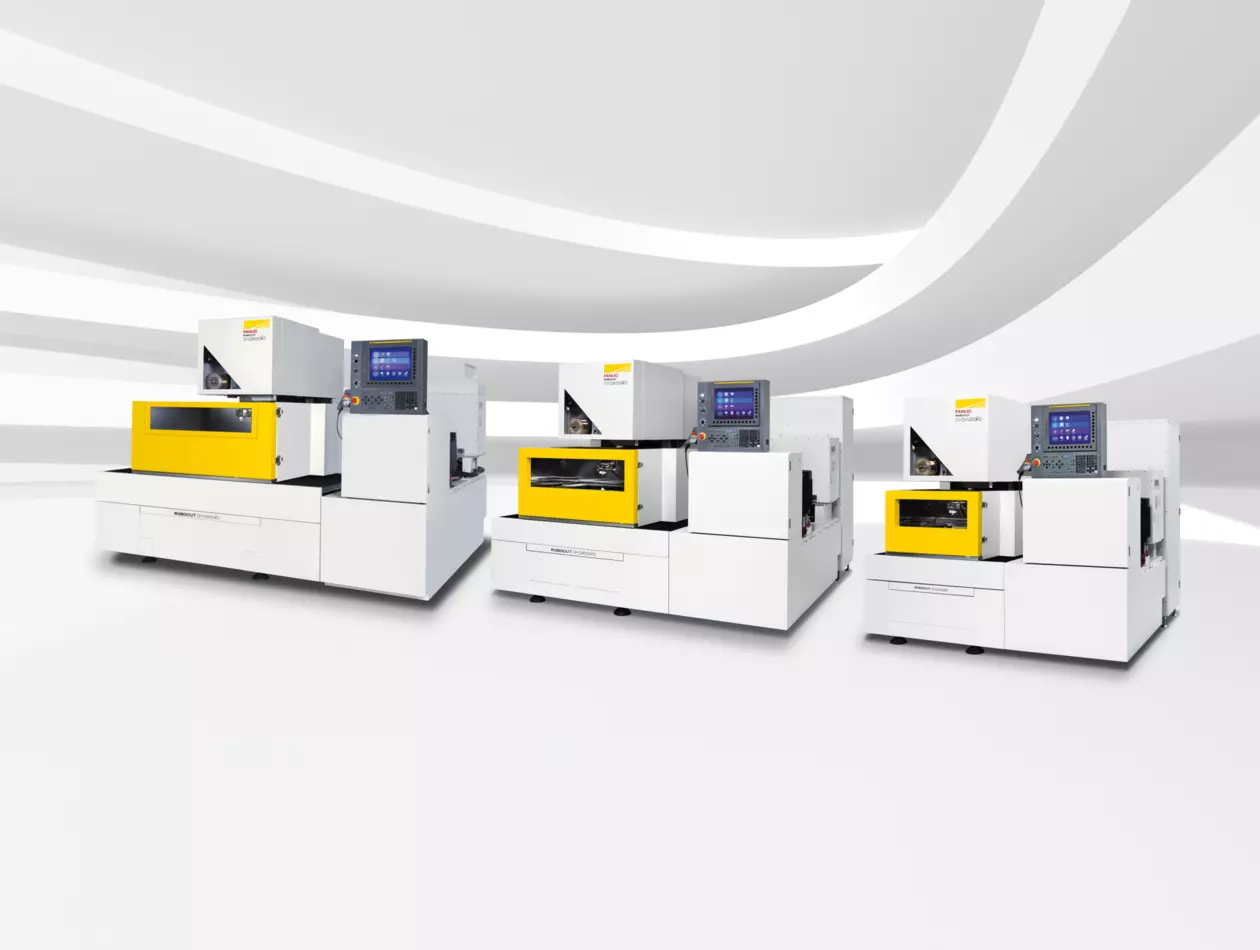 ROBOCUT α-CiC series on a wavy bright hall background.