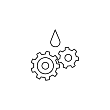 Pictogram for Auto grease lubrification system (ROBOMACHINES) in black. SVG format.