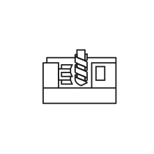 Pictogram for Machine cell (Hardware) in black. SVG format.