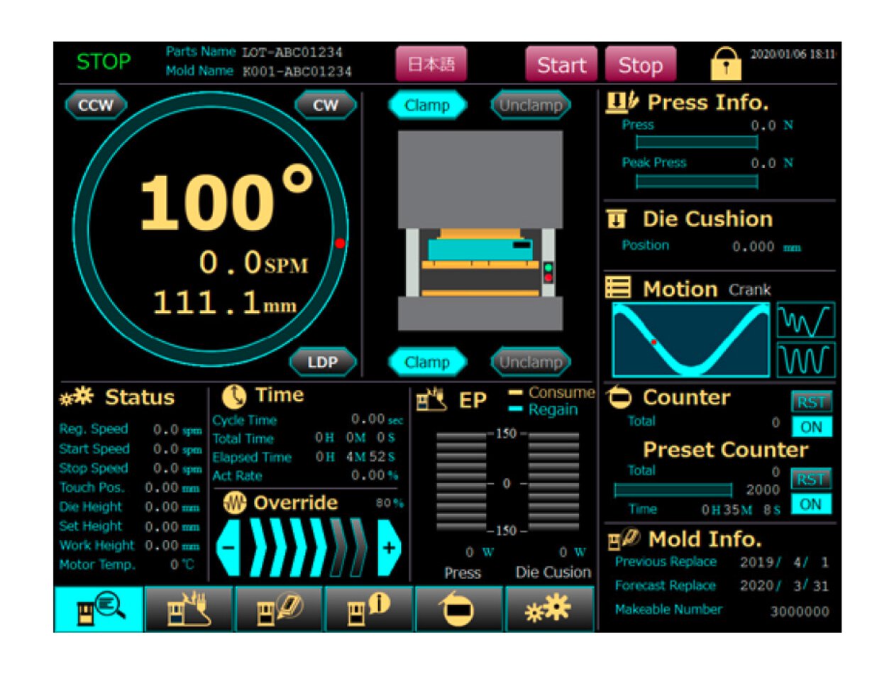 Image of CNC screen. FANUC Picture