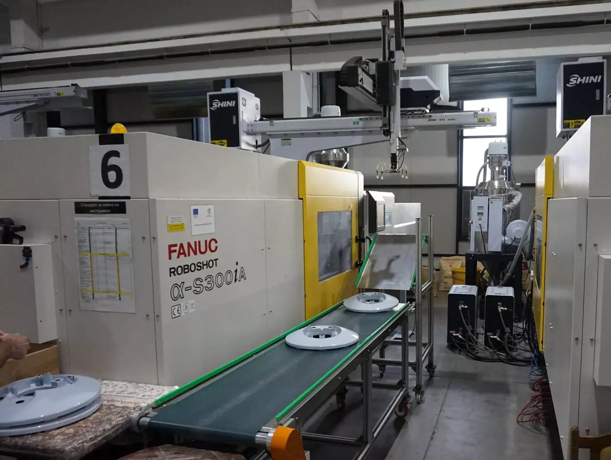 ROBOSHOT picture related to the success story video with FANUC Bulgaria customer TESY, the largest producer of water and air heating solutions.