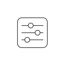 Icon for Customisation-Compensation-Adjustments. SVG format.