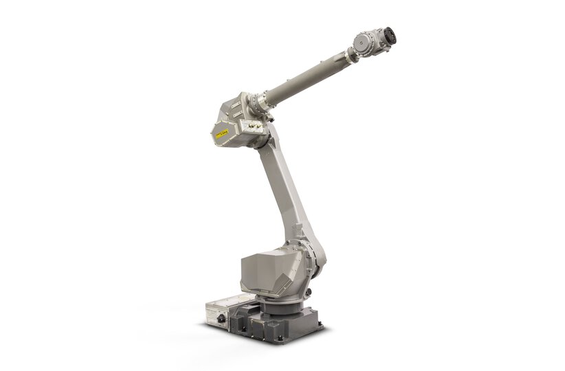 The FANUC P-250/45F-26A is a paint robot used for applications including painting, dispensing, glueing and sealing.