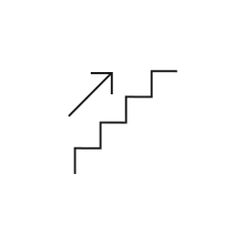 Pictogram for Career (Navigation) in black. SVG format.