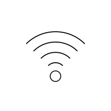 Pictogram for Low Bandwith-Optimized FAR (User interface) in black. SVG format.