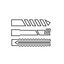 Pictogram for Tool manager (CNC) in black. SVG format.