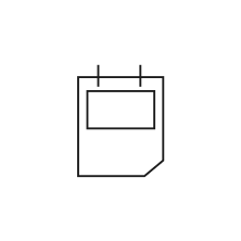 Pictogram for News/Events (Navigation) in black. SVG format.