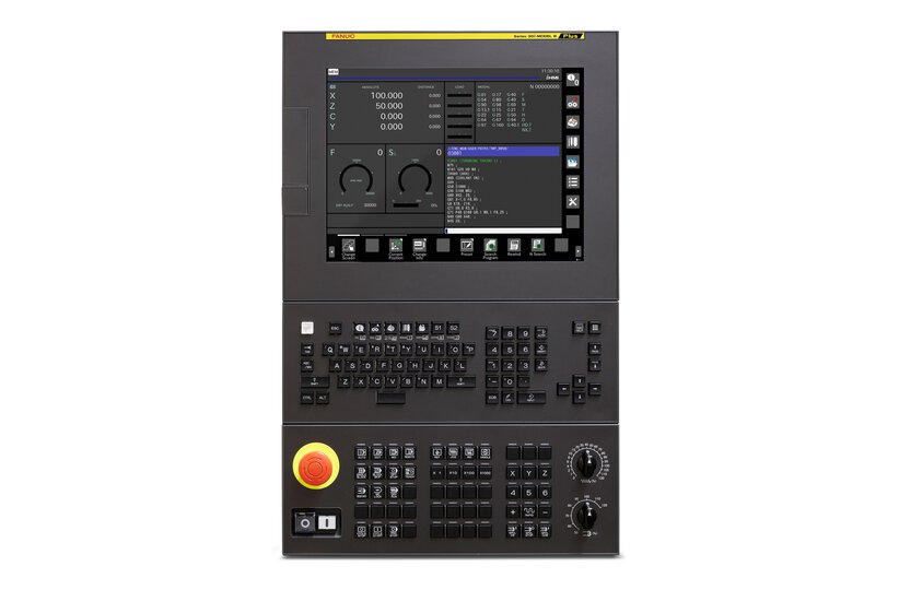 Image of FANUC CNC 30i-Model B Plus on a white background. High-end CNC for high machine performance. Multi-axis and multi-path CNC.