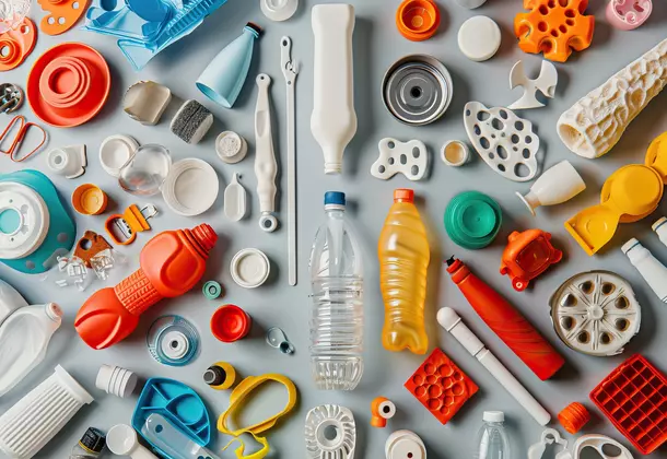 several plastic parts as an example for the plastic industry
