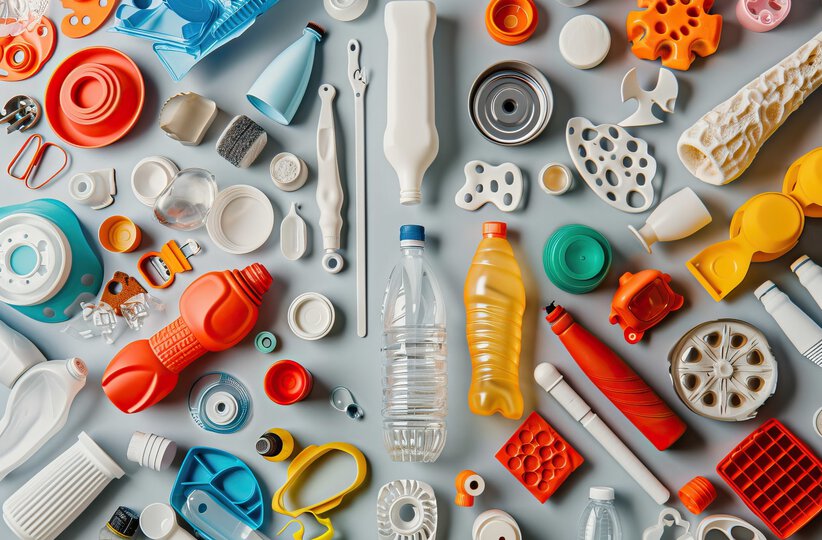 several plastic parts as an example for the plastic industry