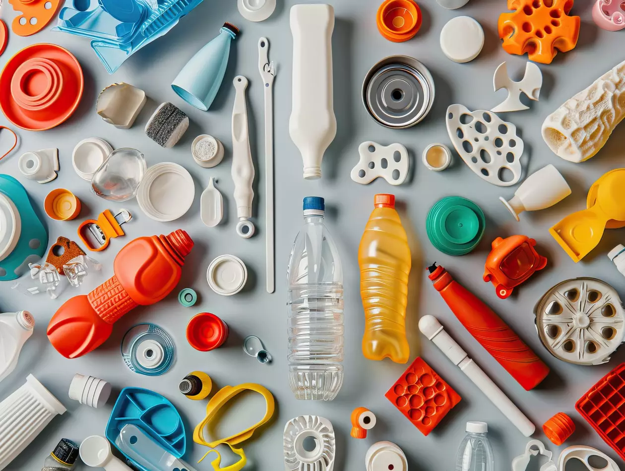 several plastic parts as an example for the plastic industry