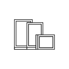 Icon for multiple display units. SVG