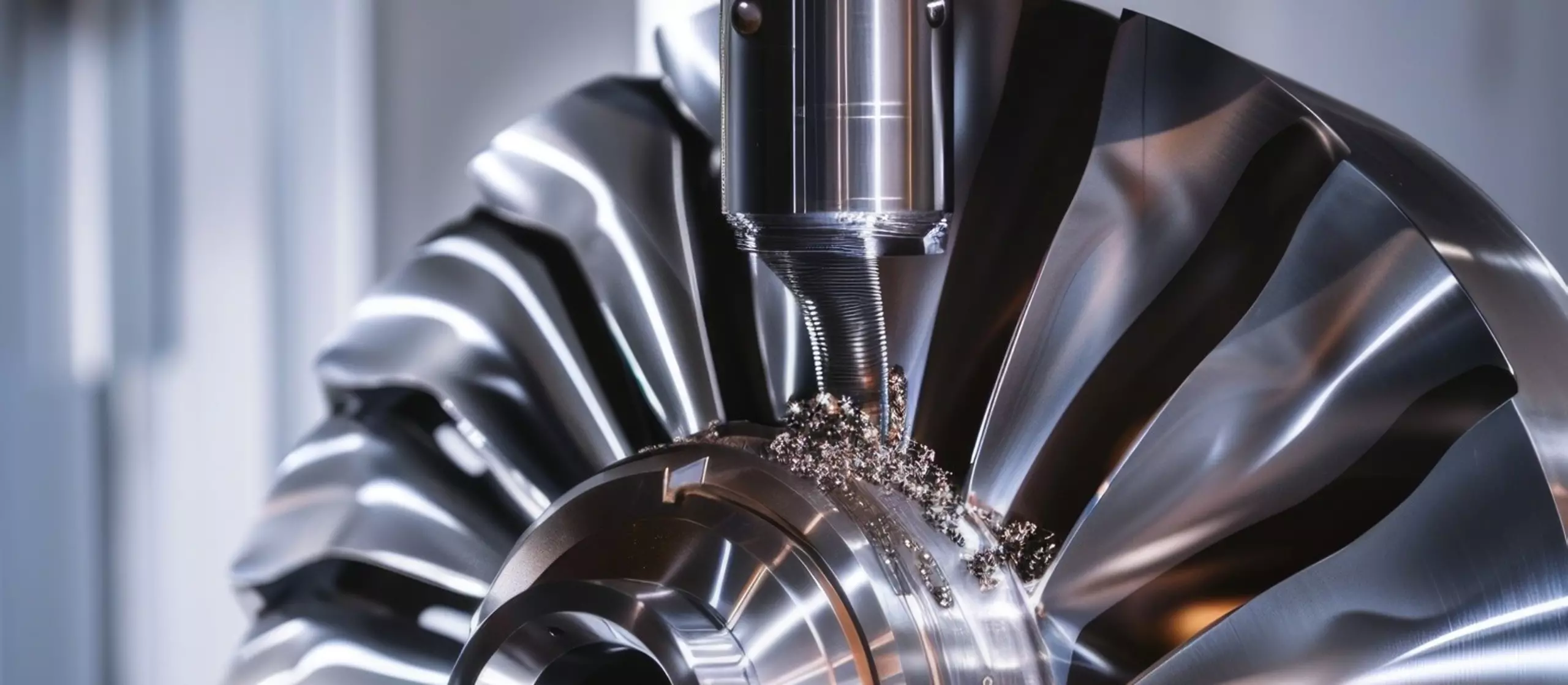 Close-up shot of industrial machinery featuring turbine component, suitable for use in industry-related projects or illustrations
Industrial machinery with turbine
industrial-machinery-with-turbine 
5 axis machining 
turbine