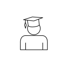 Pictogram for Training (Education) in black. SVG format.