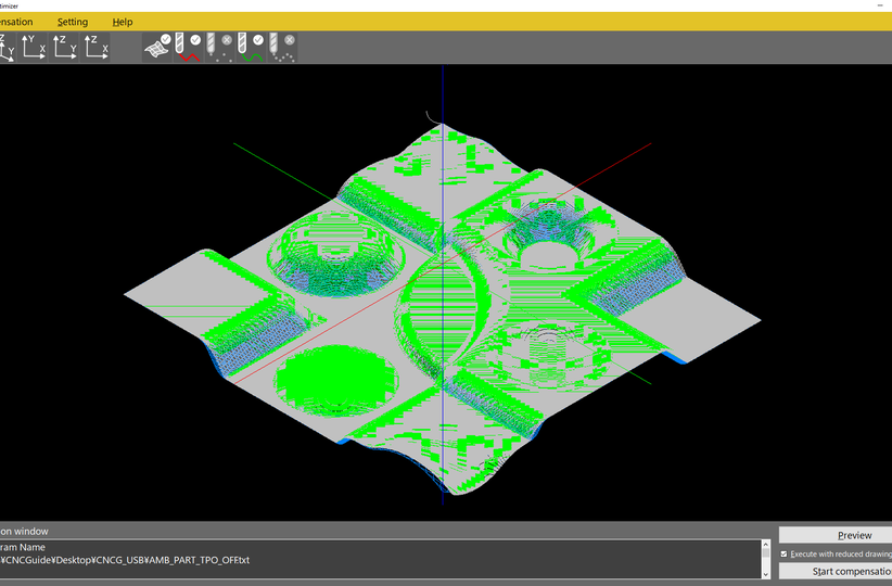 CNC screen. 5-axis machining technology