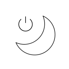 Icon for Sleep Function. SVG