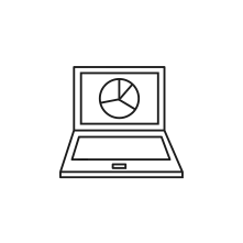 Pictogram for Data management (Hardware) in black. SVG format.