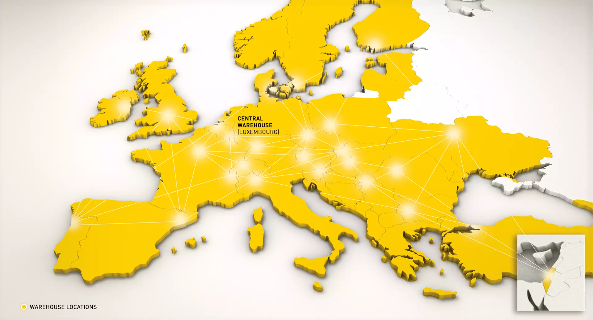 Warehouse locations for FANUC Europe