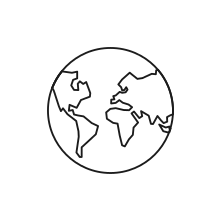 Pictogram for Global (Organization) in black. SVG format.