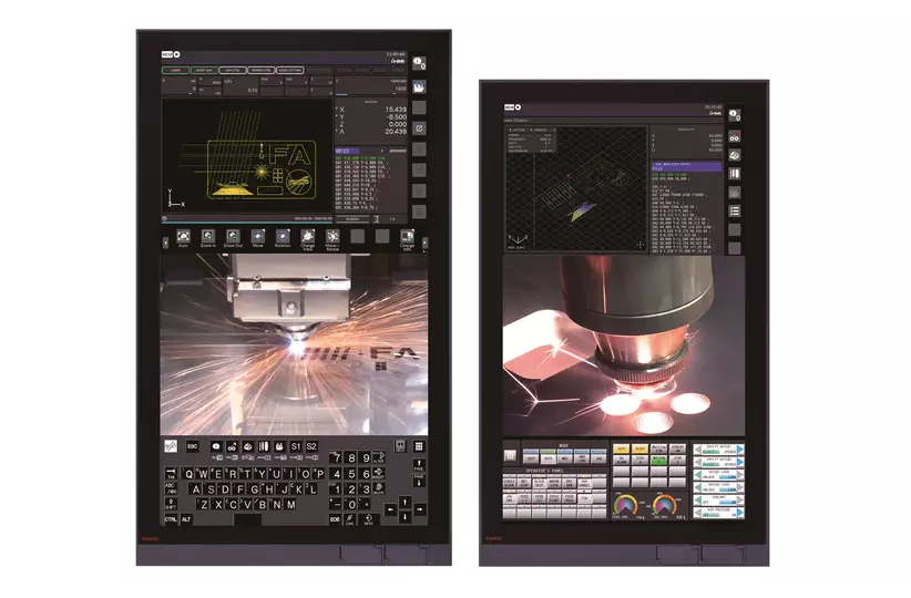 FANUC 30𝑖-LB Plus CNC for Laser delivers superior precision and efficiency. The display lineup support a wide range of machines, from compact to large, including the FANUC iPC.