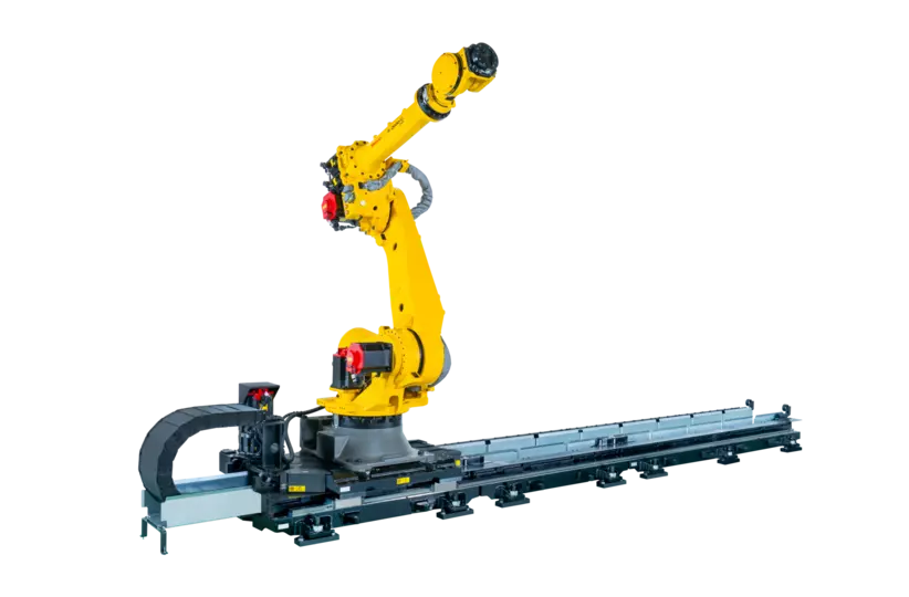 FANUC Modular RTU (Robot Transfer Unit) with R-2000iC robot.