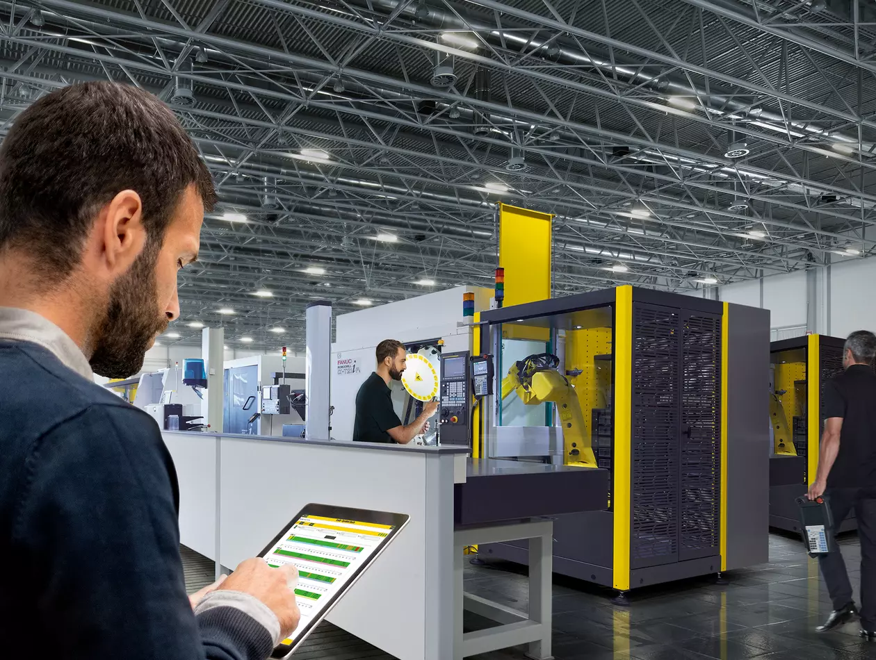 MT-LINK𝑖 is a PC software that connects machines, robots and peripheral devices in the factory. 