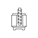 Pictogram for ROBODRILL (product) in black. SVG format.