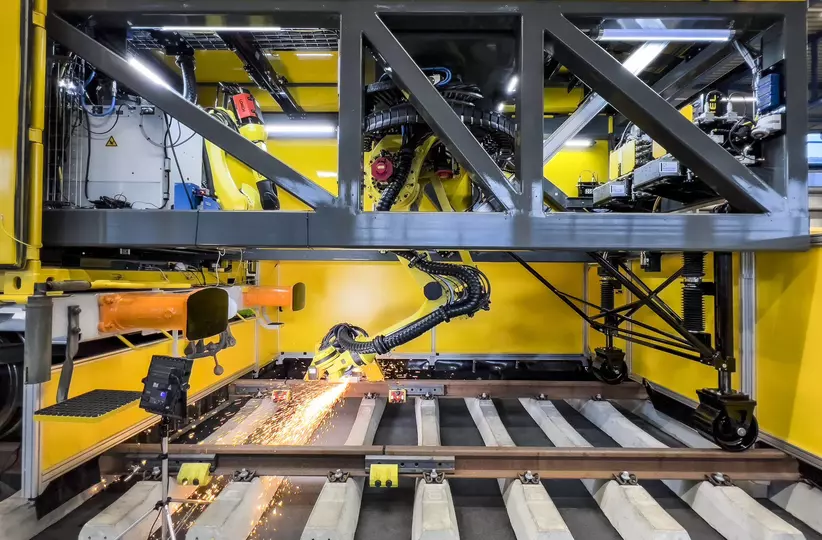 Image for Press release about Robots repairing railway tracks. IMAGE ONLY TO BE USED IN RELATION WITH PRESS RELEASE.