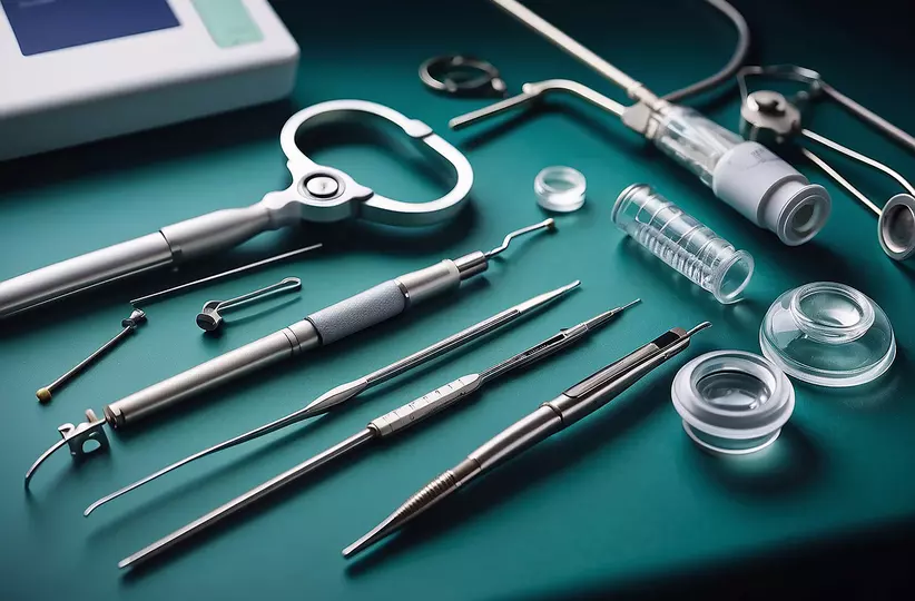 medical industry with clinical instruments