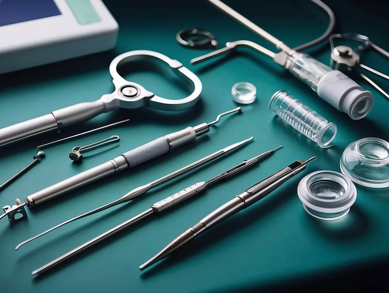 medical industry with clinical instruments