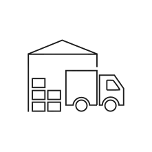 Pictogram for Industries Logistics n in black, svg format