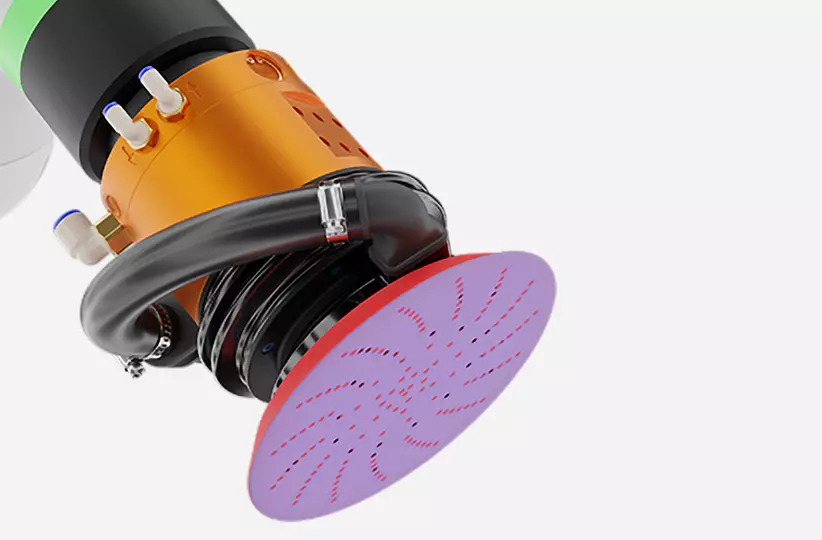 Image of CRX device. AOV-10 Axially-Compliant Orbital Sander by ATI Industrial Automation.