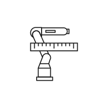 Pictogram for Long Arm (Robot) in black. SVG format.