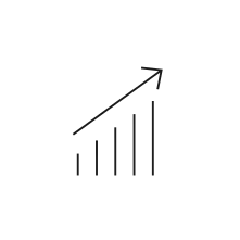 Pictogram for Optimization (IoT) in black. SVG format.