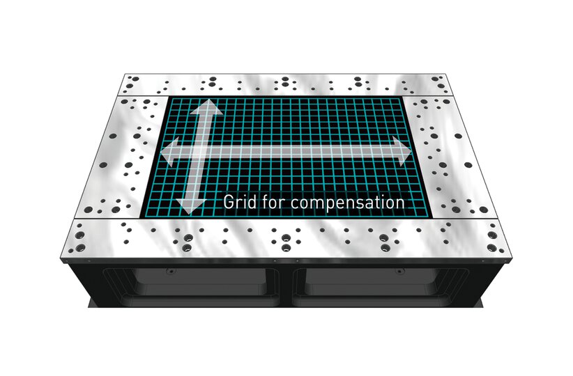 FANUC ROBOCUT high precision pitch error compensation function delivers significantly improved accuracy, a special factory-calibrated compensation grid ensures pitch error correction over the entire X-Y table area as opposed to the conventionally used single central point.