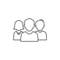 Pictogram for Young Generation (Organization) in black. SVG format.