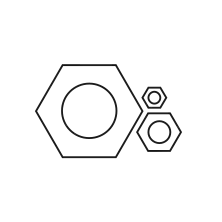 Pictogram for Spare parts (Navigation) in black. SVG format.