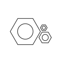 Pictogram for Spare parts (Navigation) in black. SVG format.