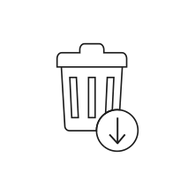 Icon for Reduce Waste. SVG