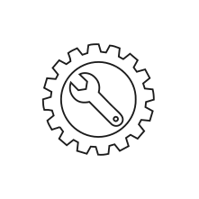 Pictogram for Maintenance Health (Service) in black. SVG format.