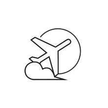 Pictogram for Industries Aerospace in black, svg format